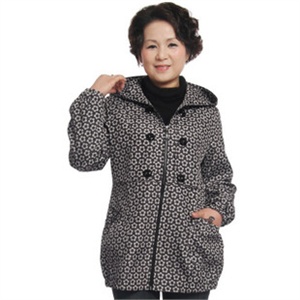 2012新款时尚品牌潮流女士风衣 小梅花拉链带帽风衣