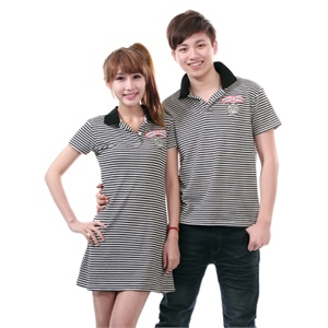 卡籣诗 韩版时尚恩爱甜美细条情侣亲子装 Abyl 909新#