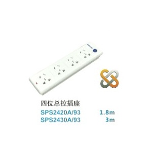 飞利浦电插板 型号：SPS2430A 一体芯安全插排插线板 3米接线板