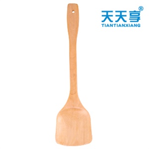 天天享 无味 不粘锅专用铲 环保长柄木铲 无油烟锅专用长木铲