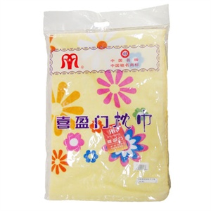 喜盈门超柔割绒枕巾2条装2-6056 黄