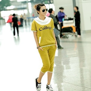 2012春装新品女装 新款运动服韩版韩国休闲时尚套装