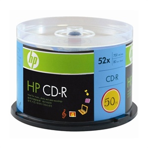 【当当自营】 HP 惠普 CD-R 52速 700MB 蓝面50片桶装 刻录盘