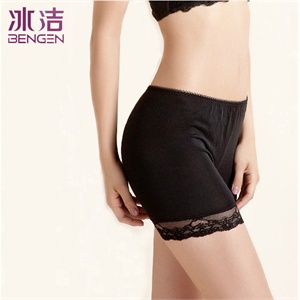 冰洁 女莫代尔蕾丝边三分打底裤有大码 12051