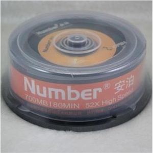 安泊 Number 黑胶 海洋 52X CD-R 25片装 刻录光盘