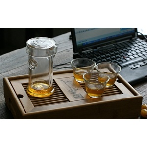 瑞恒逸品耐热玻璃冲茶器-茶之味5入（小号本色）