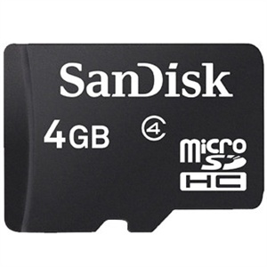 SanDisk/闪迪 TF 4G TF卡 MicroSD 手机内存卡 存储卡 CLASS4
