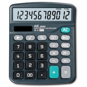 得力文具 办公用品 1228 计算器 12位