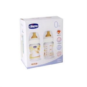 Chicco 智高 PP宽口奶瓶配橡胶奶嘴150ml套装