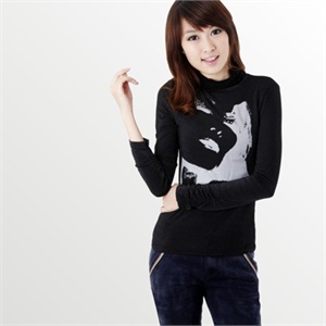 韩国淑女 族俪时尚女装冬季打底衫特价T恤女装冬装Z0835