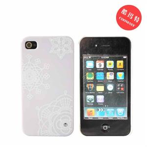 酷玛特 iphone4G4S4代保护壳手机套手机壳纹钻（浅粉）