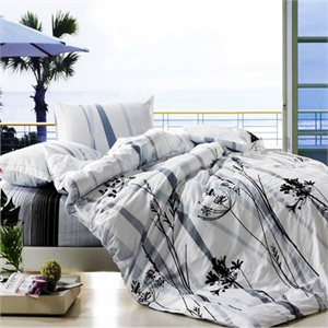 蔻姿全棉环保印花双人床单四件套 桔梗风情