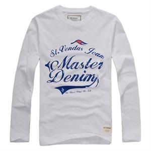 ST.VENDAS男装Master Denim印花休闲圓领長袖T恤03TL54012