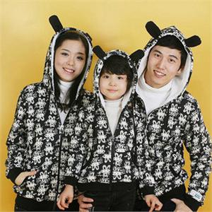 奔果 2010秋冬亲子装 纯棉加厚卫衣连帽外套021