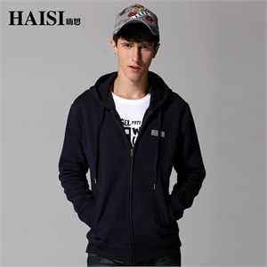 【品牌直供】HAISI 嗨思 2011秋冬新款 时尚连帽休闲 卫衣男开衫