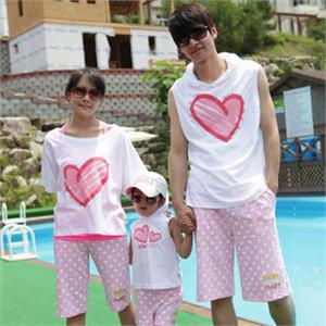 Onlykiss 夏季 纯棉背心带帽亲子装套装 OK1X-725