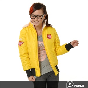 【品牌直供】pargo佩戈韩版冬装 天使翼 徽章 百搭时尚 情侣 棉衣 棉服 P3052