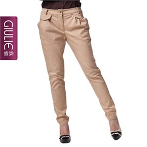 GIULIE 2011春新品修身小脚窄脚裤低腰褶皱大方时装裤 女SP-002