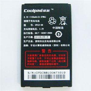 酷派coolpad CPLD-38 E230 F603 F608原装电池 1100毫安