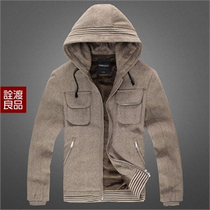 诠渡良品 英伦风品质时尚潮流羊毛呢夹克 81476