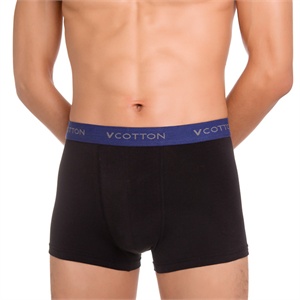 VCOTTON 维棉 Matisse舒适纯色男士平脚裤 蓝色织带 黑色