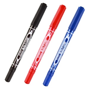 齐心小双头油性记号笔MK801