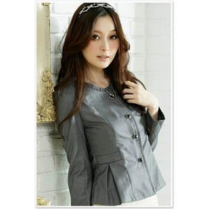 衬衫.2010年新款时尚名媛修身蝴蝶结圆领衬衫 灰色