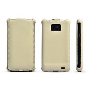 ROCK 三星 I9108 I9088 I9100 皮套 大都市真皮翻盖皮套 米黄色