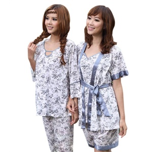 Lilymoda 自然减压系列 纯色连帽长袖家居服套装LS09104