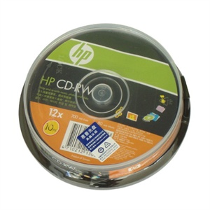 【当当销售配送】惠普HP CD-RW 10片 刻录盘