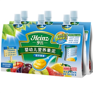 亨氏 婴幼儿配方营养果泥-西洋果园78g*6袋