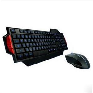 七巧手 QT7900L 夜光、蓝光、发光键盘 鼠标套装 背光键盘