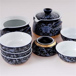香港品牌 功夫茶具8件套装 陶瓷高档礼品 国色天香 YCT1061