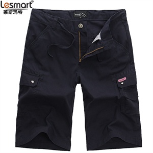 【品牌直供】LESMART男装 新品 多口袋工装裤 休闲短裤 五分裤