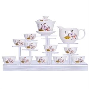 唯茶工坊德化瓷13头金童子功夫茶具套装（特价）