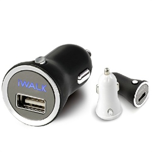 U拓 iwalk 苹果车充 iphone4 ipad ipad2 车充加智能iwalk数据线