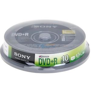 索尼（SONY）16速 DVD+R 台产 桶装10片 刻录盘 索尼原厂正品
