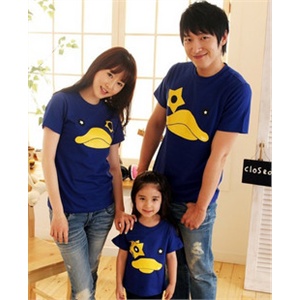 BENGUO 2011夏装 圆领亲子装情侣装家居服T044 蓝色星
