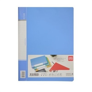 得力文具 办公用品 5348 8寸长押夹+插袋 【规格】A4