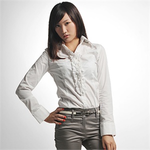 2012春季女士衬衣时尚宫廷木耳边OL干练舒适款衬衣_WS01