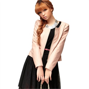 TT.COLOR 2011新品女装 韩版时尚耸肩 机车皮衣 短款小外套 J42