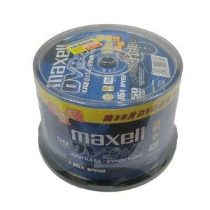 麦克赛尔 DVD+R 16速 4.7G 台产 桶装50片 刻录盘 赠送2片黑尊CD