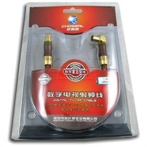 秋叶原高清有线电视射频线RH-1608升级版RH-1608L 弯头1.8米