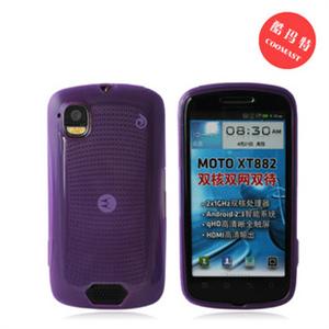 酷玛特 摩托罗拉 XT882 手机壳手机套保护套硅胶套果冻系列（紫）