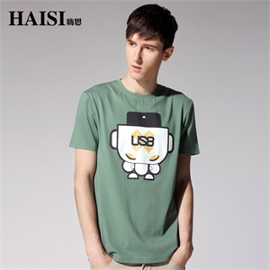 【品牌直供】HAISI 嗨思 新款时尚休闲卡通图案印花短袖T恤 SITE33
