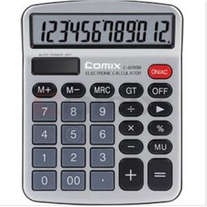 齐心计算器C-1280M 12位全金属面中台