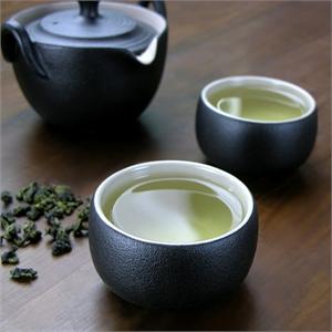 顶级进口茶具套装3件陶瓷礼品 功夫茶 陶然盖碗黑 CJ110