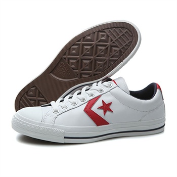 5z 匡威converse cons 情侣款运动鞋 低帮板鞋135087_白 红,35