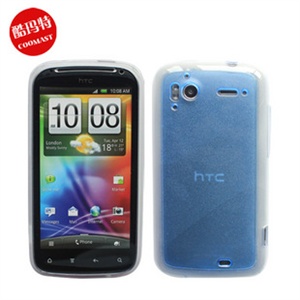 HTC Sensation G14 Z710E手机套硅胶套果冻半透明磨砂壳(深蓝)