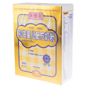 贝因美 金装初生婴儿奶粉1段 450g\/盒 - 母婴用